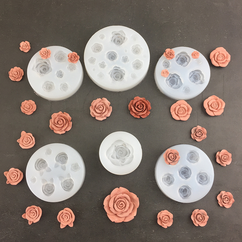 Soap Making Equipment - แม่พิมพ์ซิลิโคนรูปใบไม้รูปดอกกุหลาบ3มิติแม่พิมพ์ช็อคโกแลตแม่พิมพ์สบู่แม่พิมพ์เค้กอุปกรณ์ตกแต่งเบเกอรี่