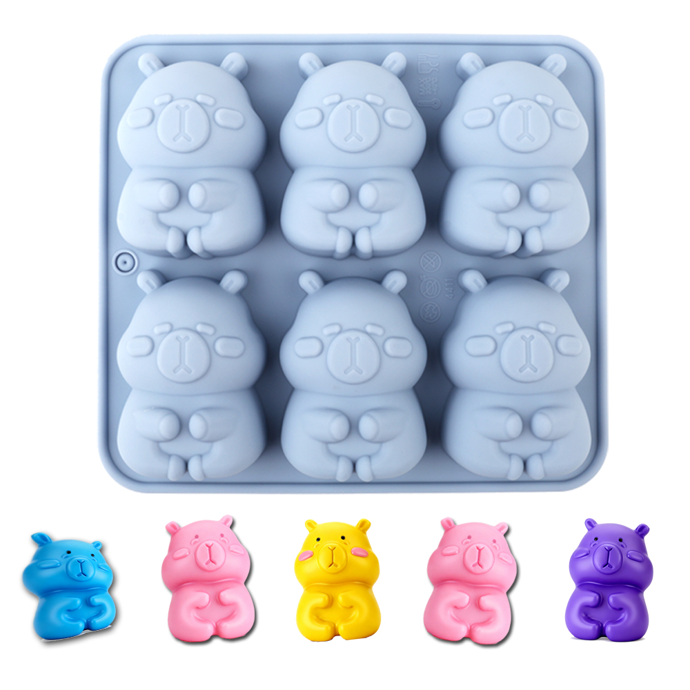 Soap Making Guide For Beginners - แม่พิมพ์เค้กซิลิโคน 1 ชิ้น รูปทรงคาปิบาร่าน่ารัก แม่พิมพ์อบขนมที่สามารถใช้ทำช็อกโกแลต เค้ก