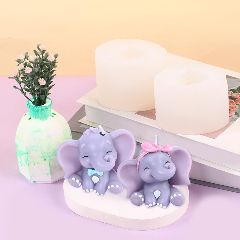 แม่พิมพ์เทียนซิลิโคนรูปช้าง 3  - Soap Making Equipment บทวิจารณ์และราคา