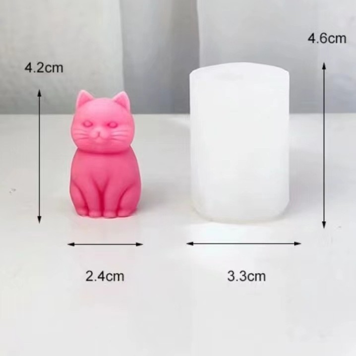 แม่พิมพ์ซิลิโคนรูปแมวอ้วน 3 มิ - Soap Making Animal Fat บทวิจารณ์และราคา