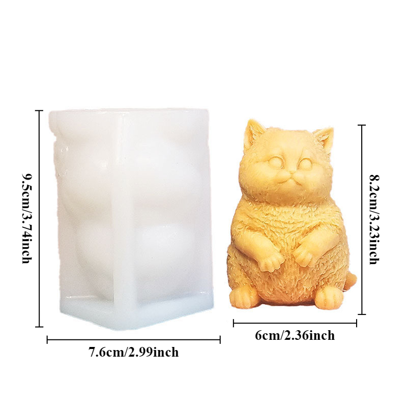 แม่พิมพ์ซิลิโคนรูปแมวอ้วนแบบตั - Soap Making Animal Fat บทวิจารณ์และราคา